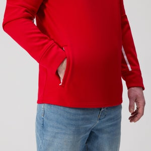 CANTERBURY MNDF QTR ZIP MIDLAYER AM MNDF FLAG RED