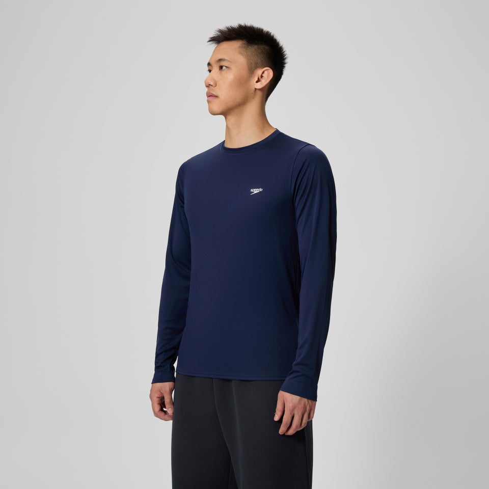 Basic Long Sleeve Swim T-shirt Navy