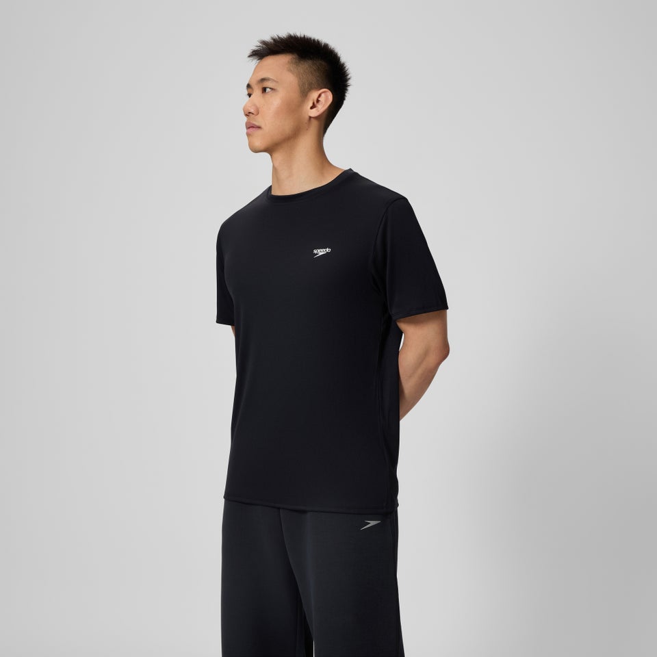 Basic Short Sleeve Swim T-shirt Black