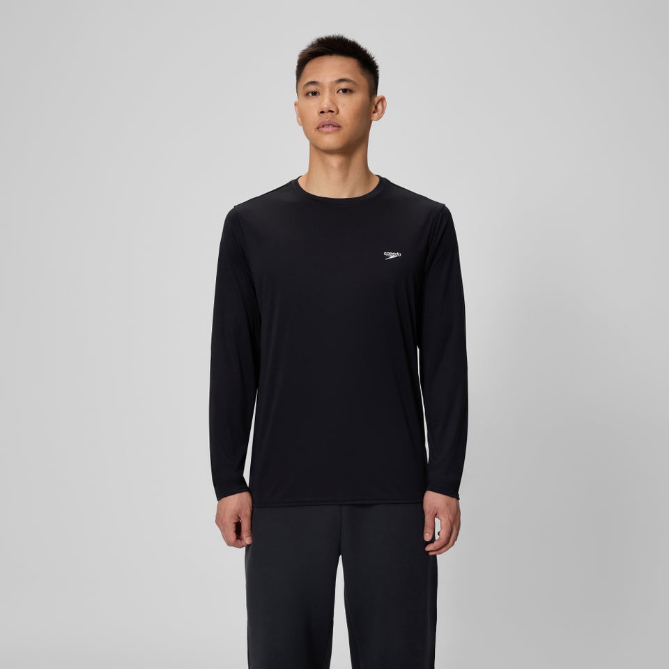 Basic Long Sleeve Swim T-shirt Black