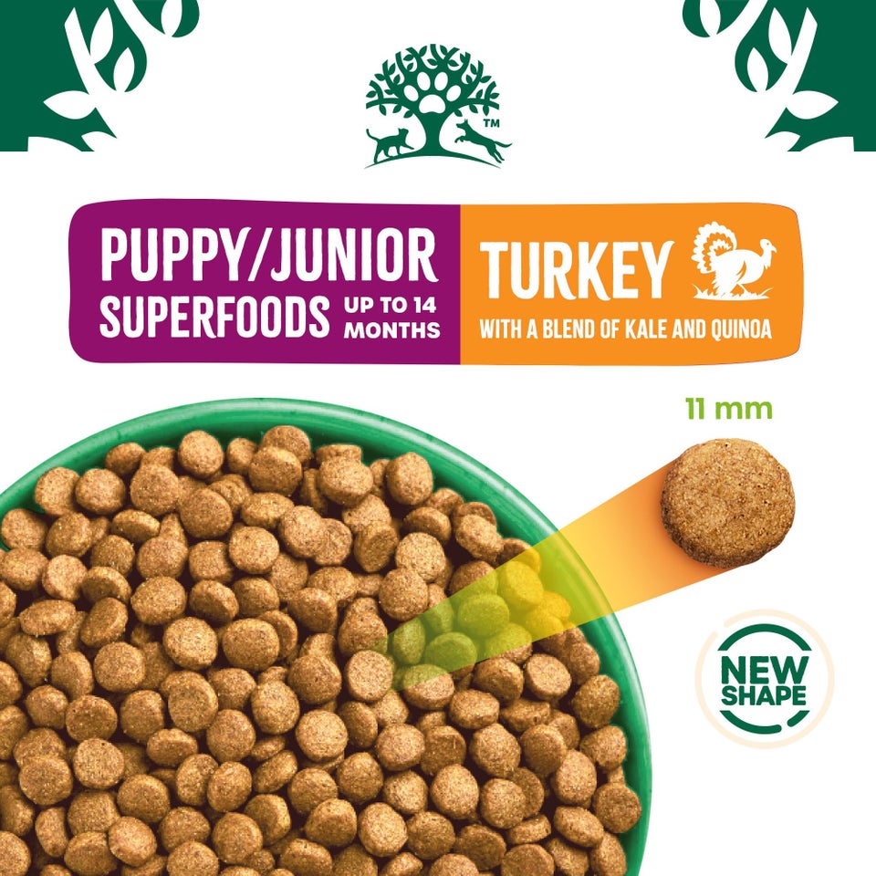 Puppy/Junior Turkey with Kale & Quinoa Dry Dog Superfoods