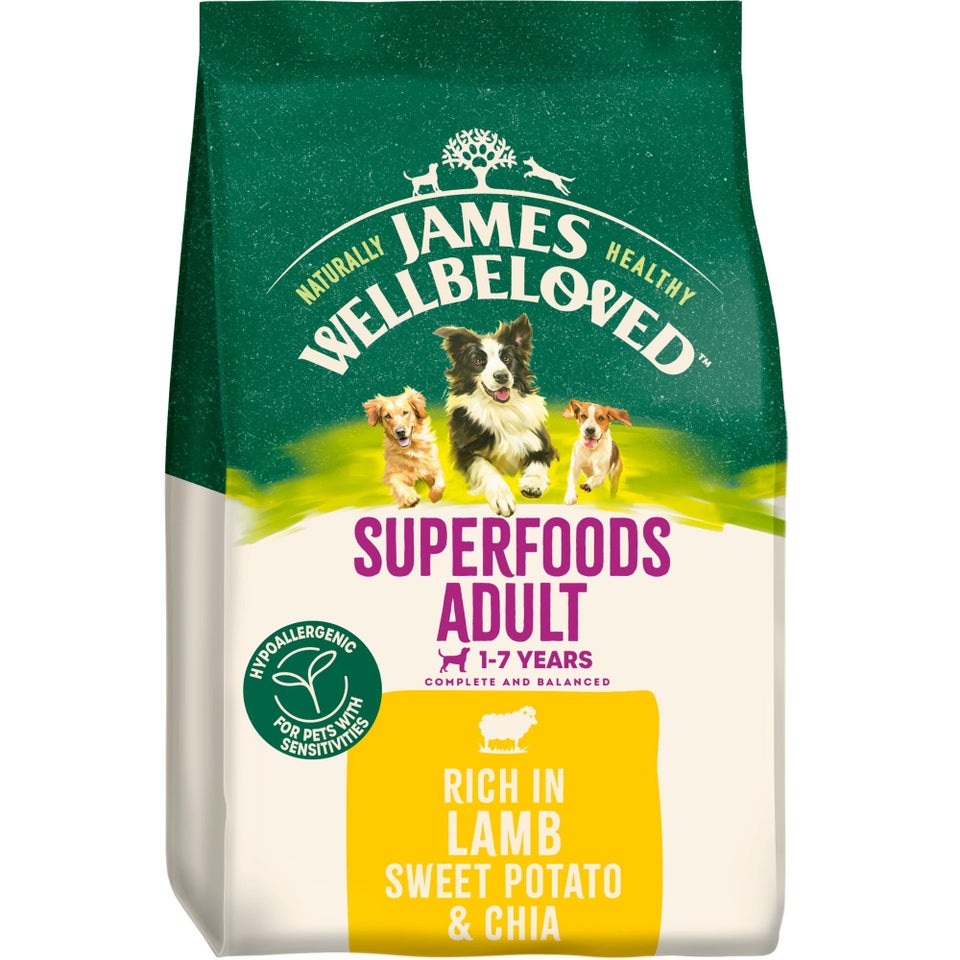 Adult Lamb with Sweet Potato & Chia Dry Dog Superfoods 10kg