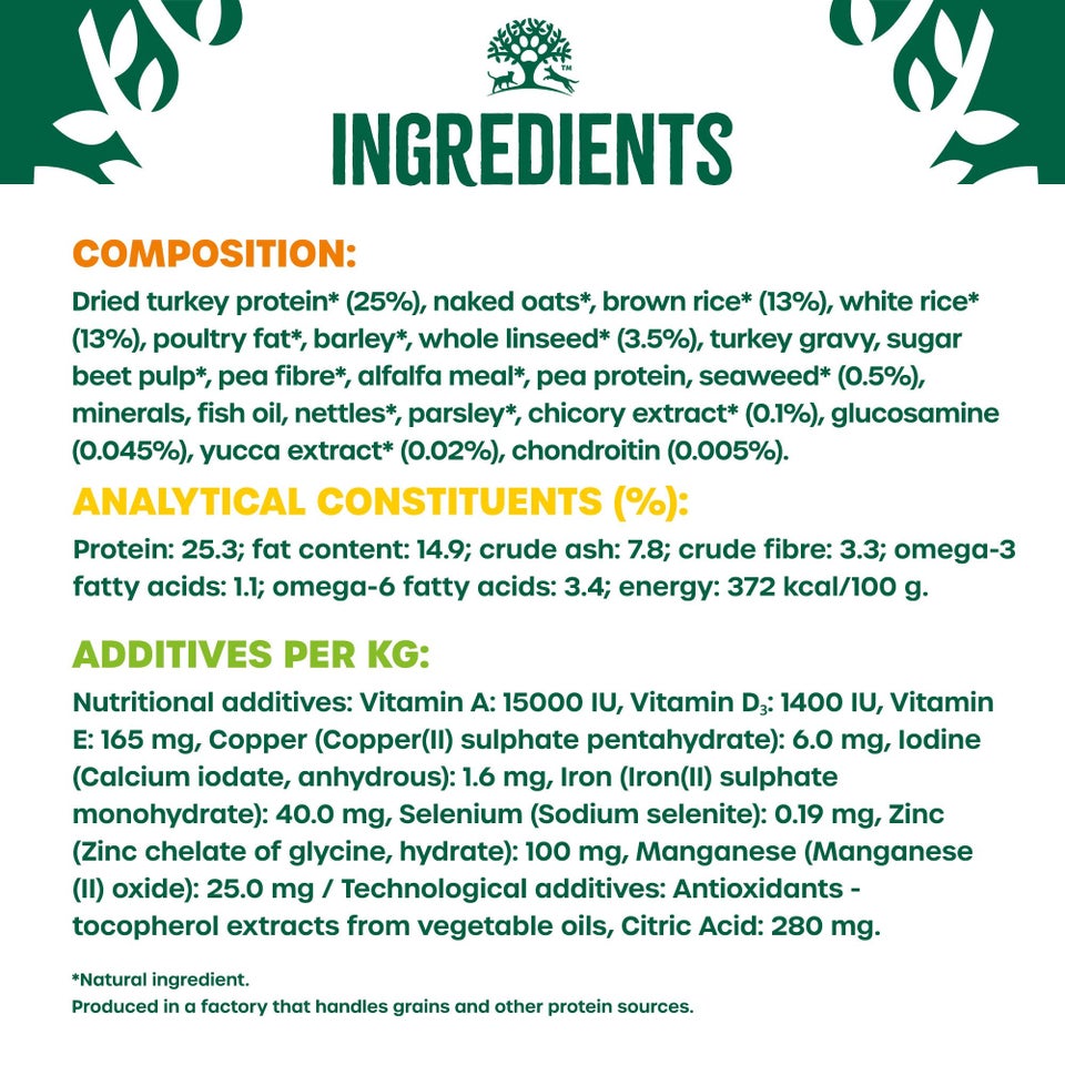 Adult Turkey & Rice Large Breed Dry Dog Food 10kg