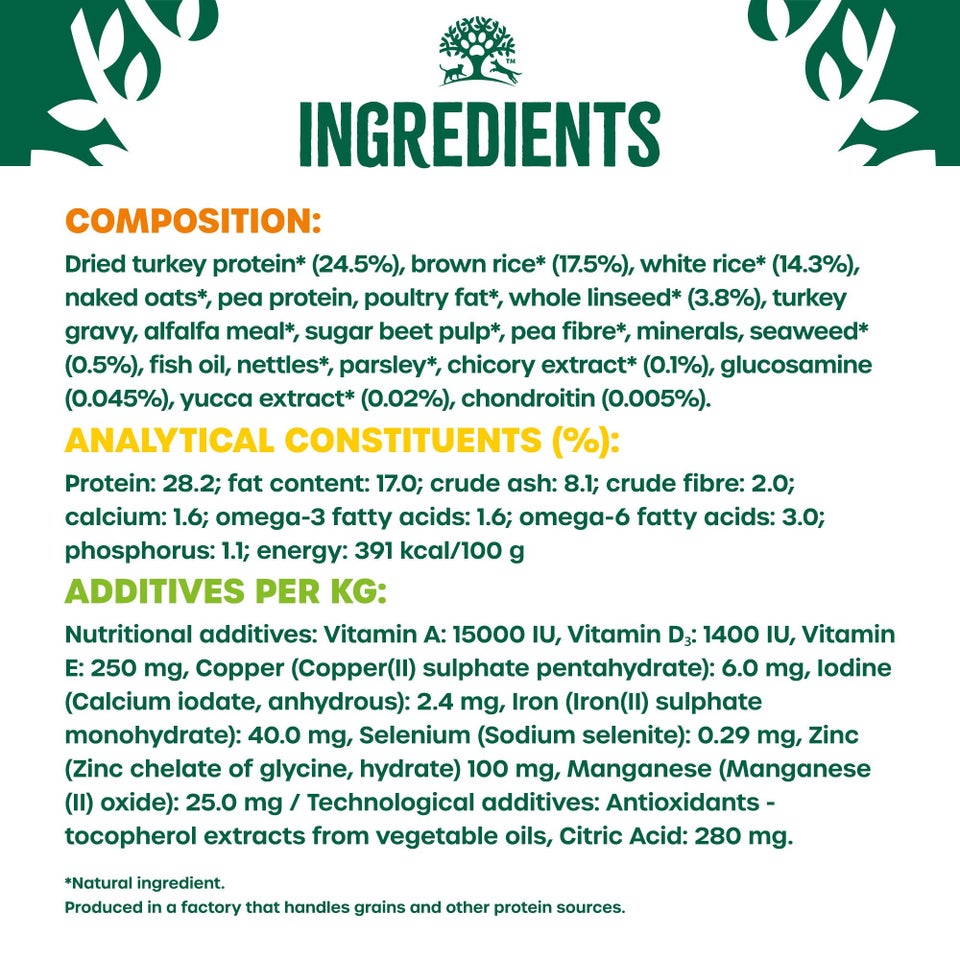 Junior Turkey & Rice Large Breed Dry Dog Food 12kg