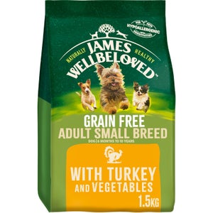 Adult Turkey & Veg Grain Free Small Breed Dry Dog Food 1.5kg