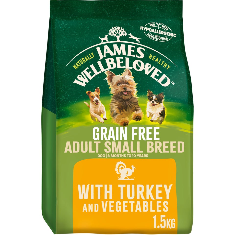 Adult Turkey & Veg Grain Free Small Breed Dry Dog Food 1.5kg