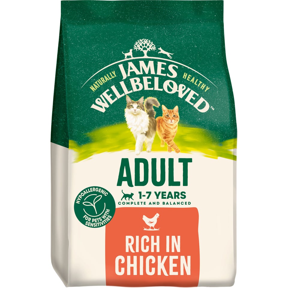 Adult Chicken & Rice Dry Cat Food 1.5kg