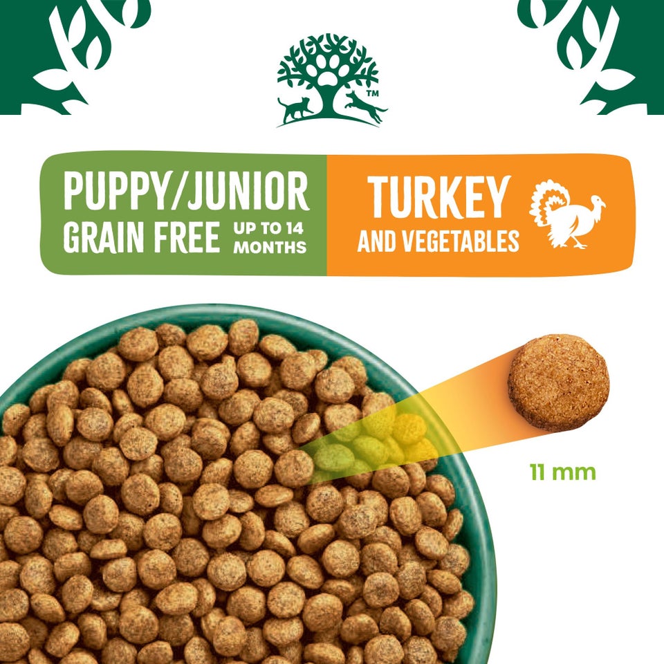 Puppy/Junior Turkey & Veg Grain Free Dry Dog Food 4.5kg