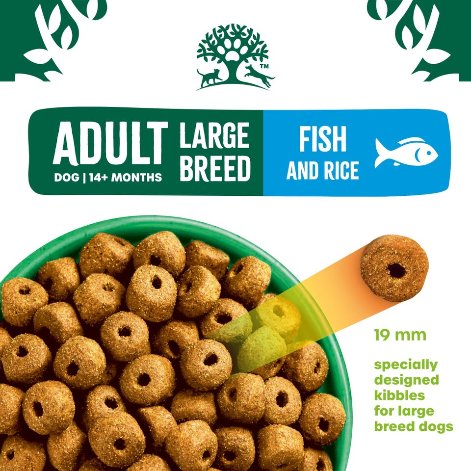 Adult Fish & Rice Large Breed Dry Dog Food 15kg