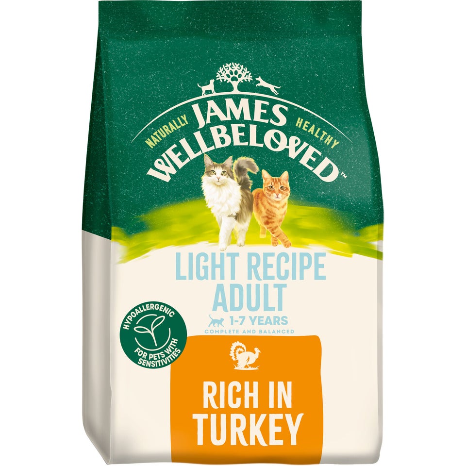 Adult Turkey & Rice Light Dry Cat Food 1.5kg