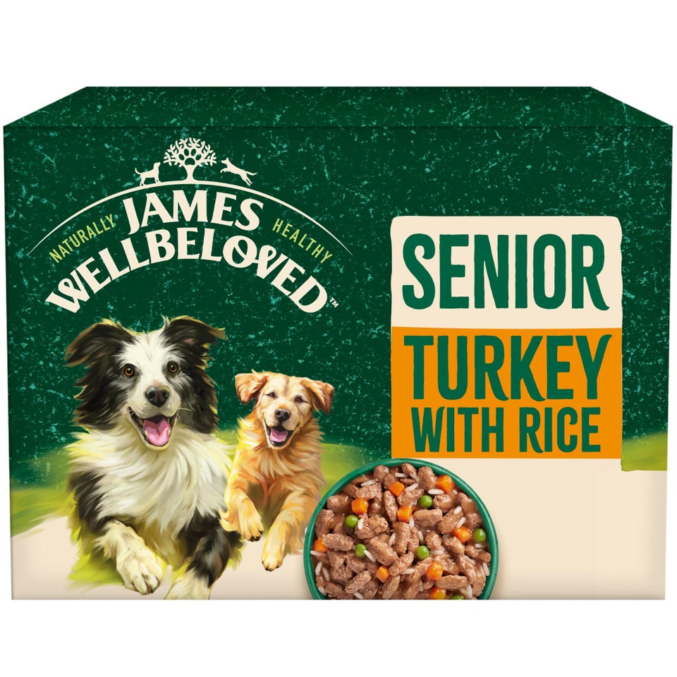 Senior Turkey & Rice in Gravy Wet Dog Food Pouches 48 pouches