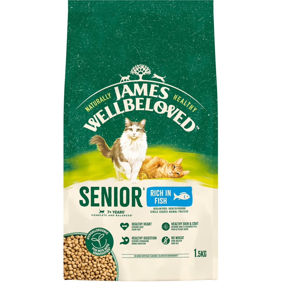 Senior Fish & Rice Dry Cat Food 1.5kg