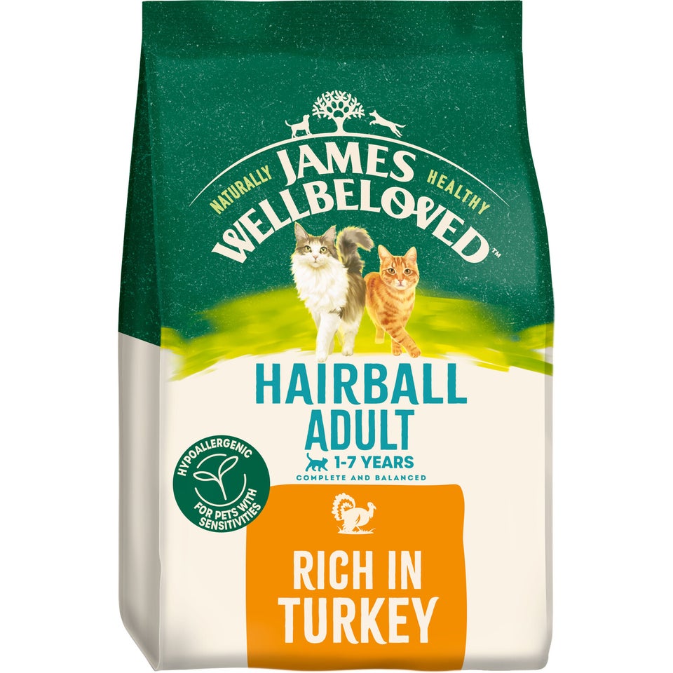 Adult Turkey Hairball Dry Cat Food 1.5kg