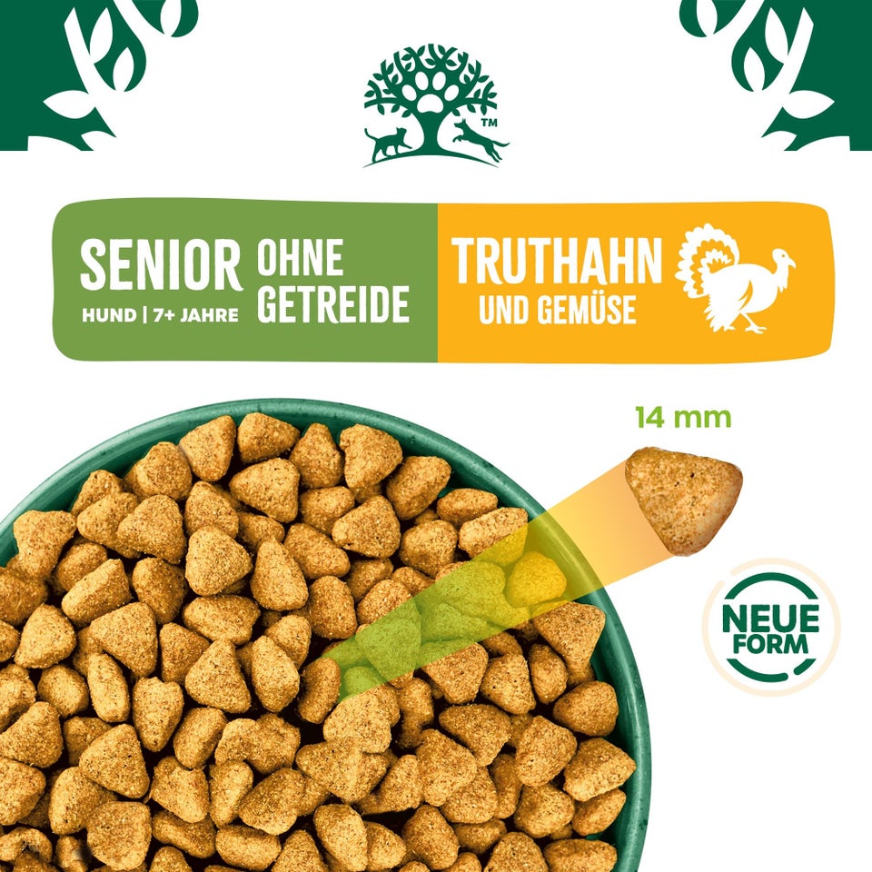 Senior Hundetrockenfutter ohne Getreide Truthahn & Gemüse 10kg