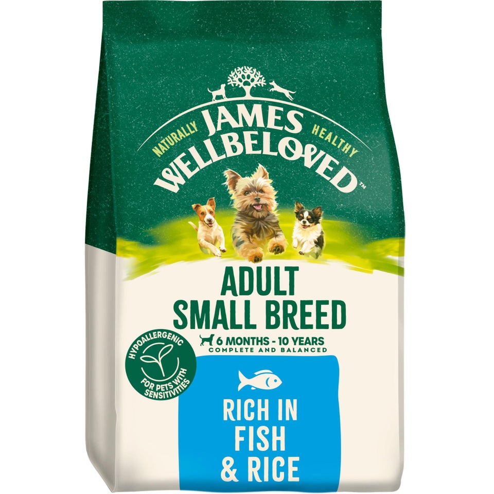 Adult Fish & Rice Small Breed Dry Dog Food 7.5kg