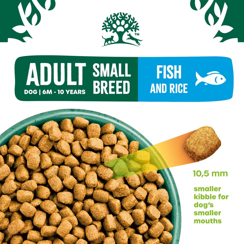 Adult Fish & Rice Small Breed Dry Dog Food 7.5kg