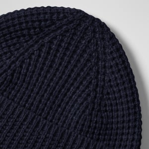 Rhynie Waffle Rib Beanie - Dark Blue
