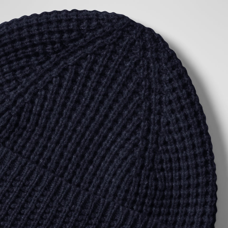 Rhynie Waffle Rib Beanie - Dark Blue