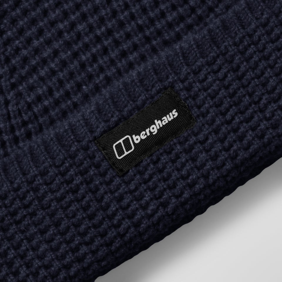 Rhynie Waffle Rib Beanie - Dark Blue