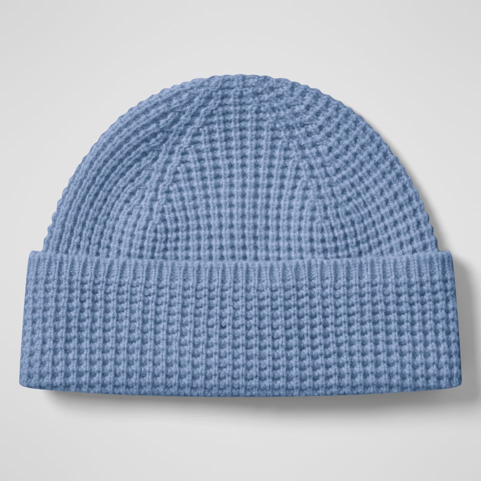 Rhynie Waffle Rib Beanie - Light Blue