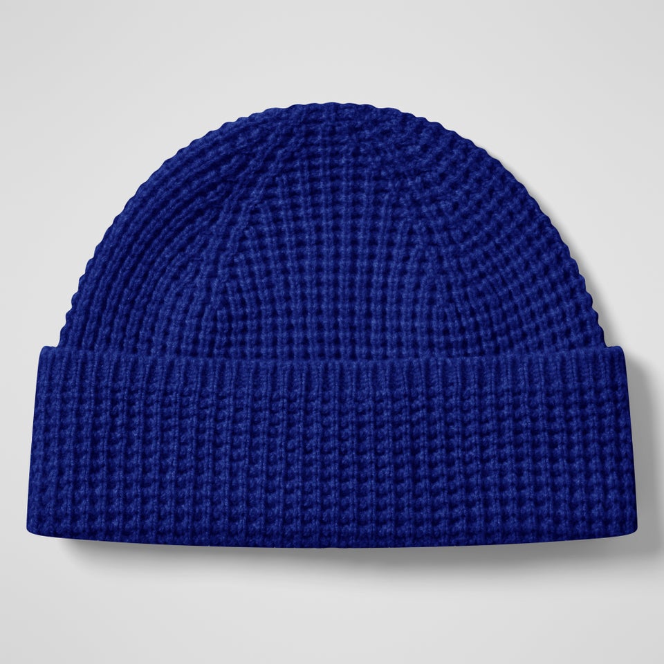 Rhynie Waffle Rib Beanie - Blue