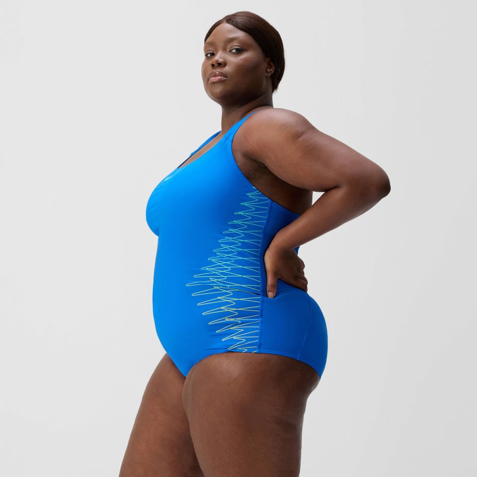Maillot de bain Femme Placement Medalist grande taille bleu