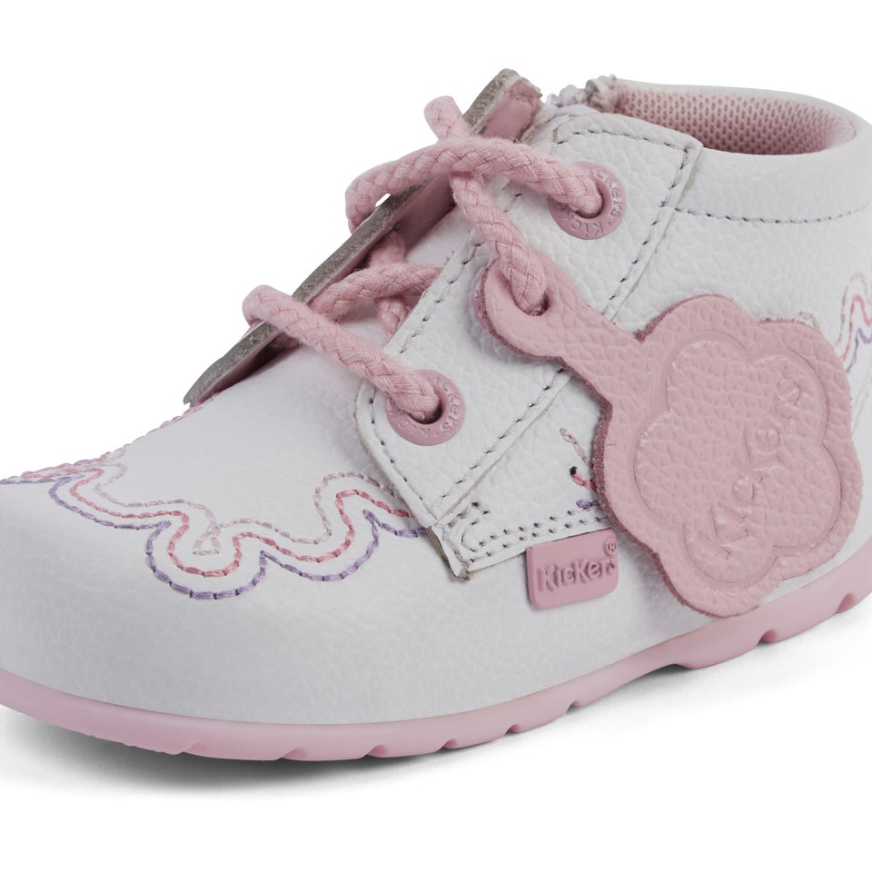 Baby Kick Hi Wave Leather White