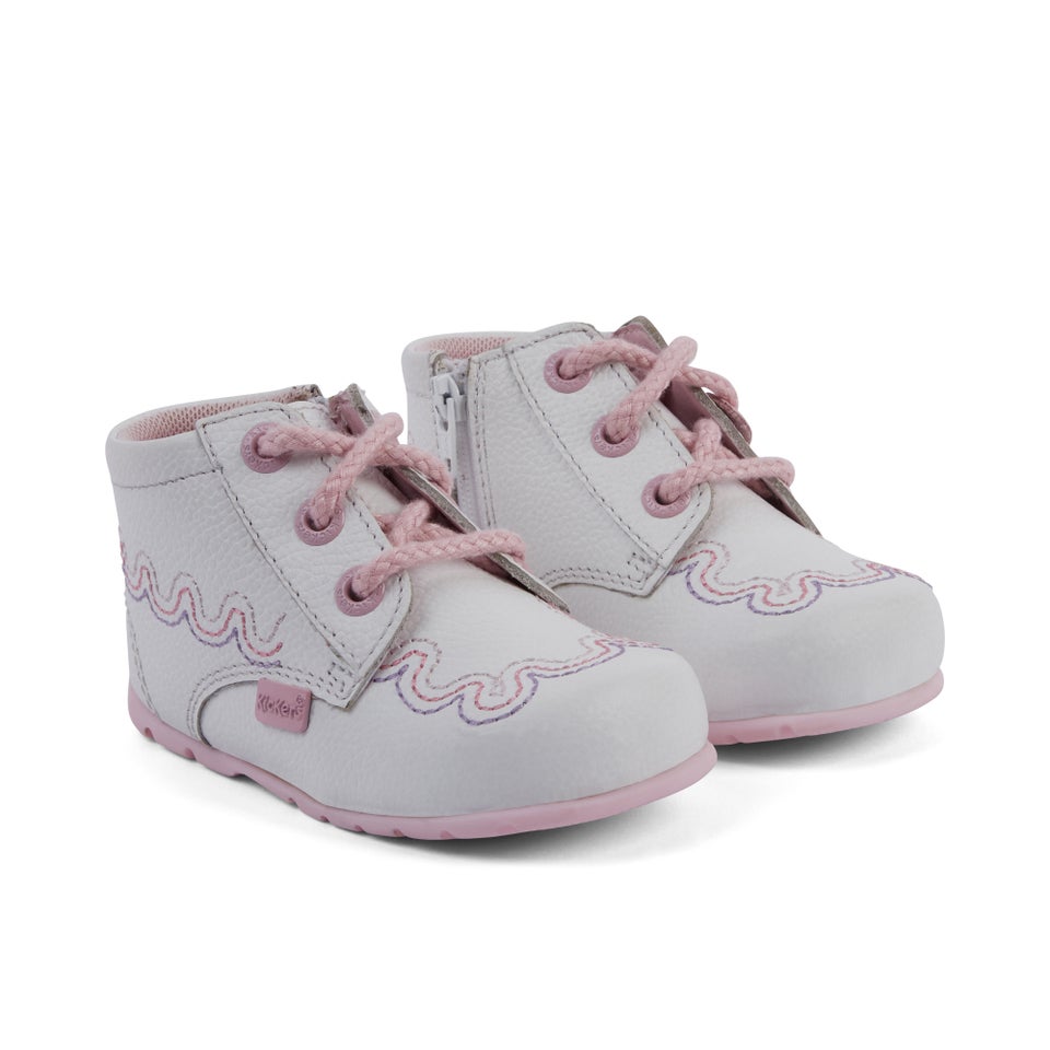 Baby Kick Hi Wave Leather White