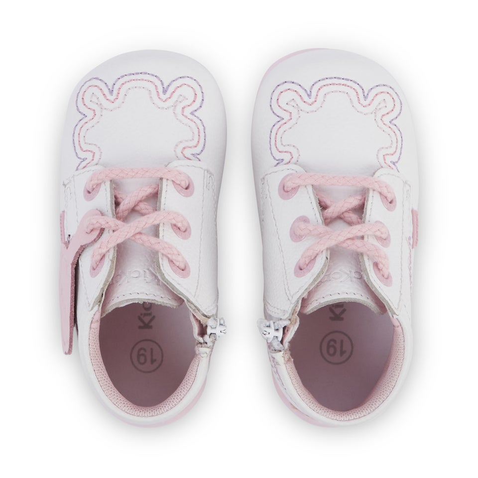 Baby Kick Hi Wave Leather White