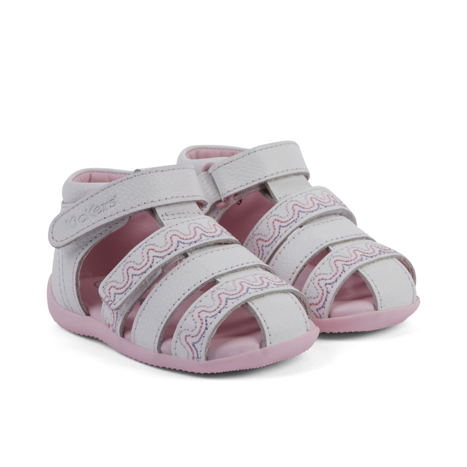Baby Wriggle Wave Sandals Leather White