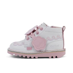 Infant Girl's Kick Hi Wave Leather White