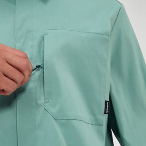 Explorer Langarm-Hemdjacke für Herren - Grün