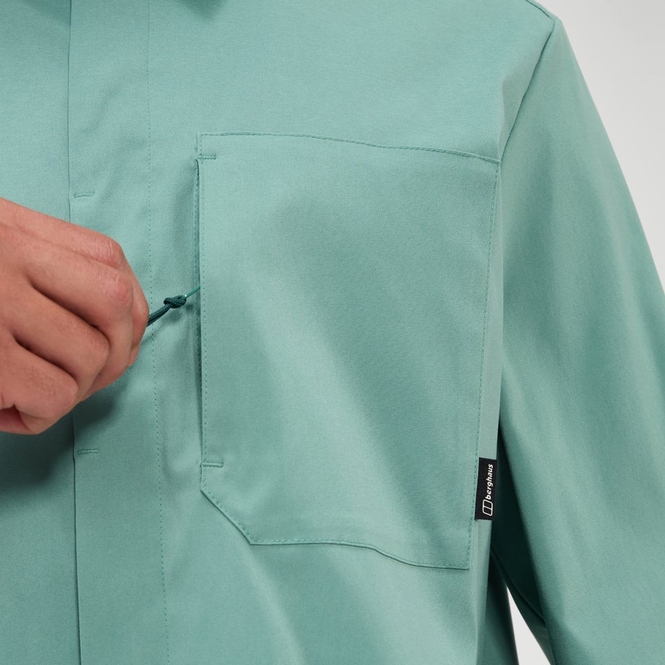 Explorer Langarm-Hemdjacke für Herren - Grün