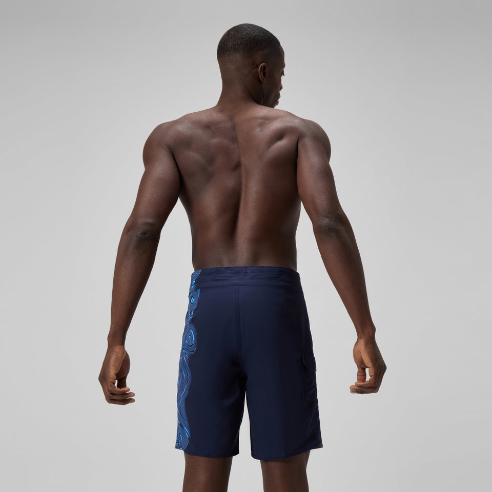 Men's Lookout Printed 45cm Boardshorts Navy/Blue