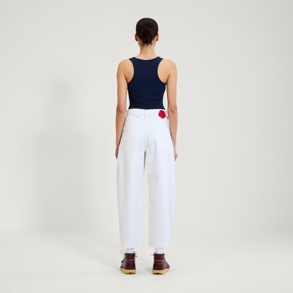 Adult Womens Kickers Classic Ribbed Vest Navy