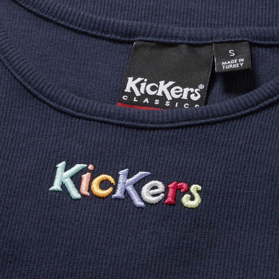 Adult Womens Kickers Classic Ribbed Vest Navy