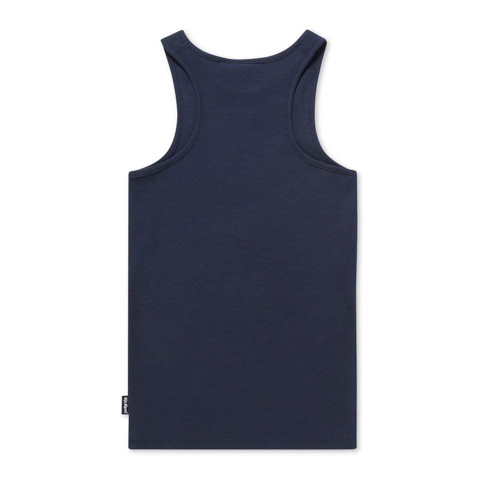 Adult Womens Kickers Classic Ribbed Vest Navy