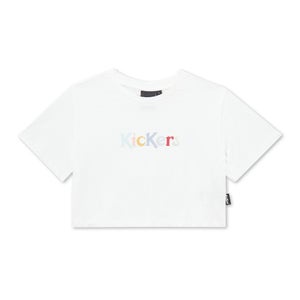 Adult Womens Kickers Classic Crew Neck Tee White