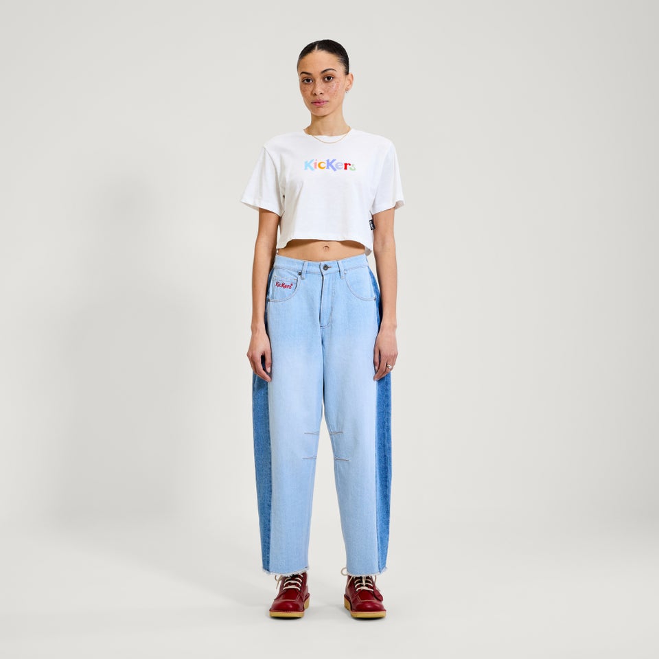 Adult Womens Kickers Classic Crew Neck Tee White