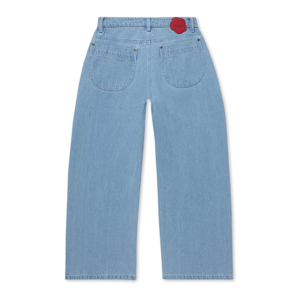 Adult Womens Kickers Classic Wide Leg Jean Blue