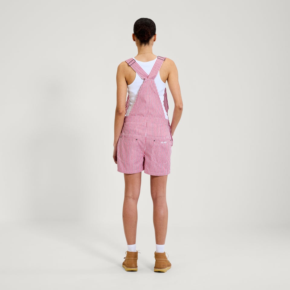 Adult Womens Kickers Classics Dungaree Short Red