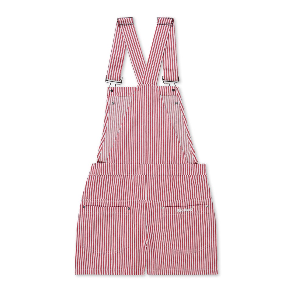 Adult Womens Kickers Classics Dungaree Short Red