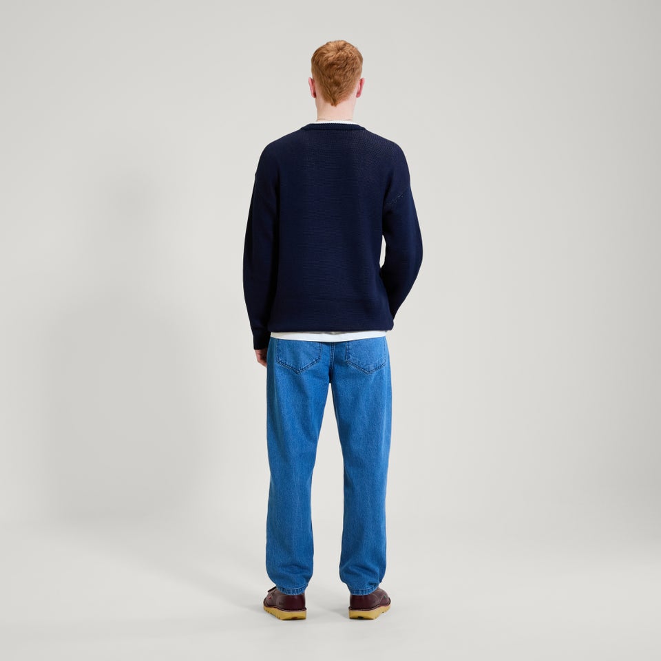 Adult Mens Kickers Crew Knit Navy