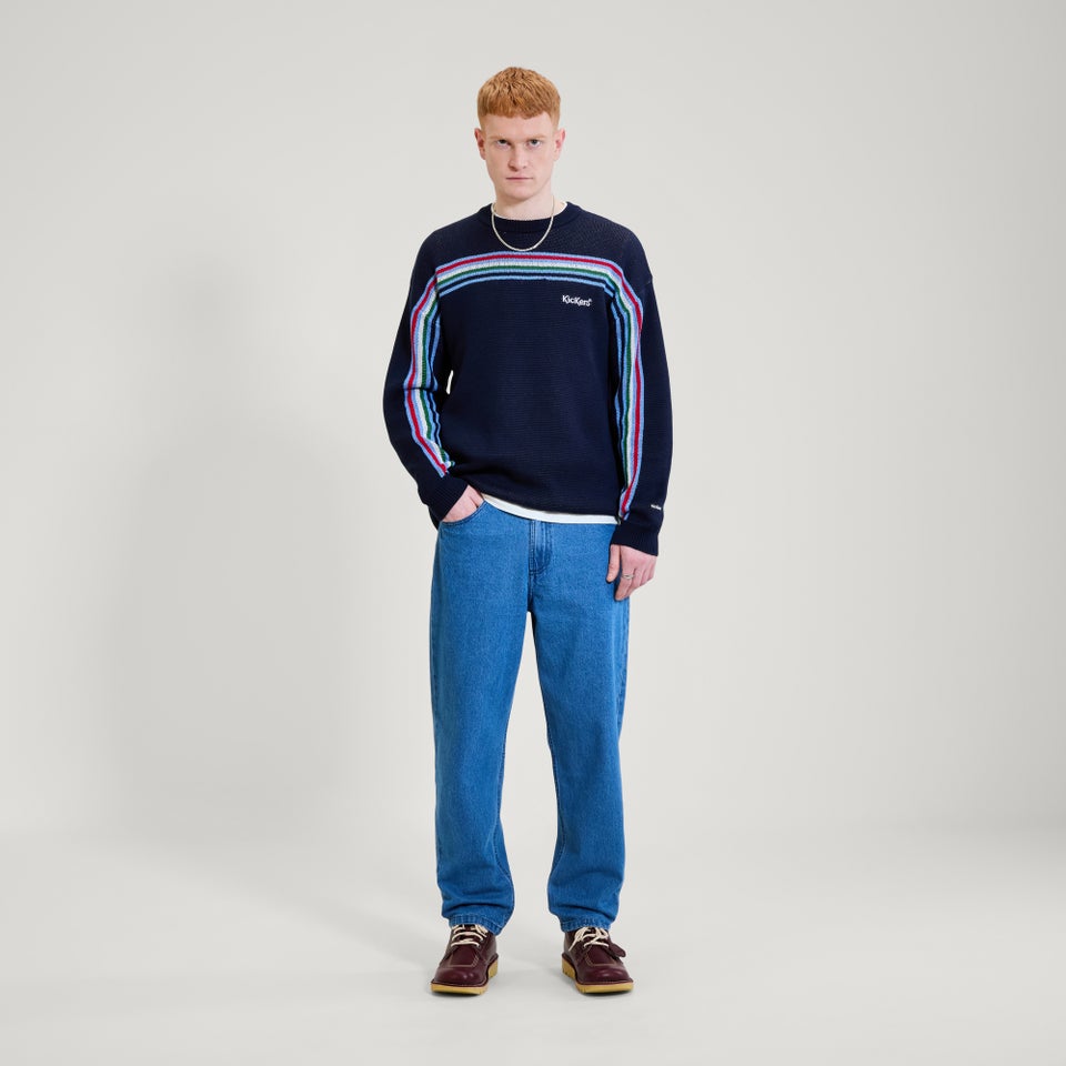 Adult Mens Kickers Crew Knit Navy