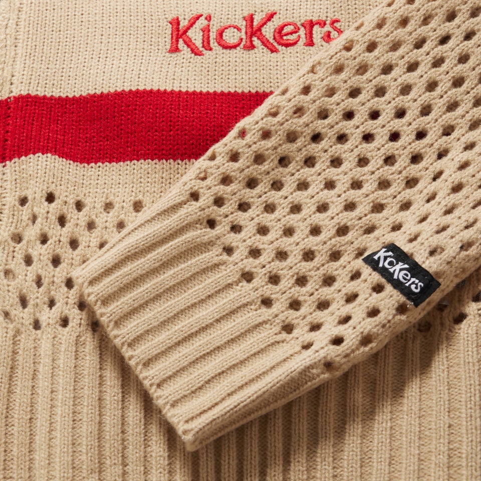 Adult Womens Kickers Zip Through Knit White