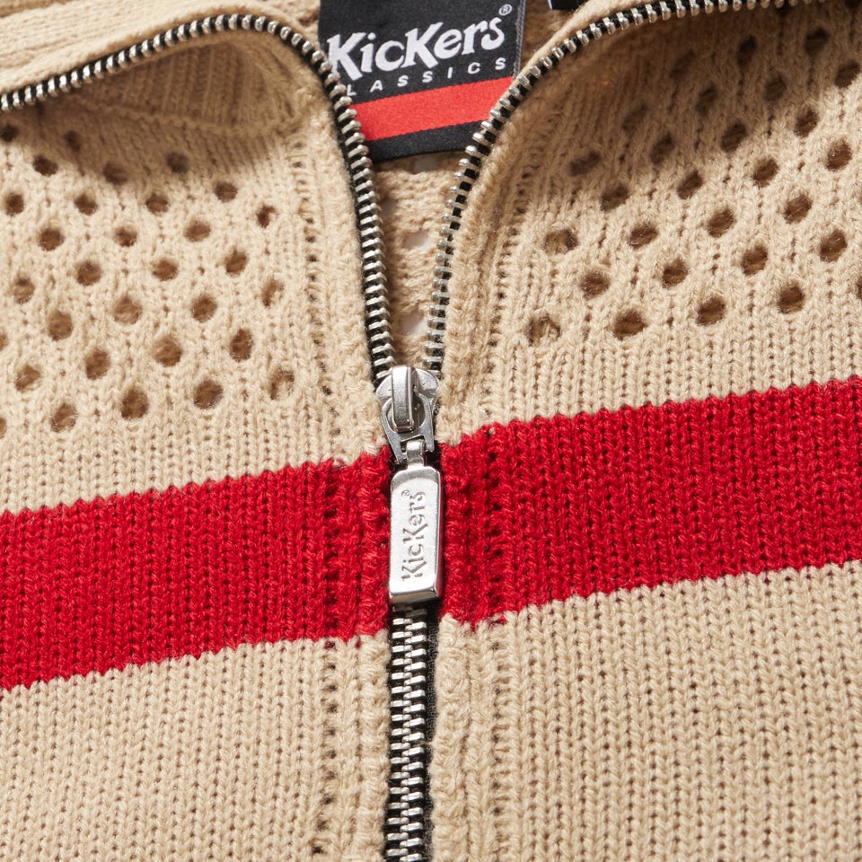 Adult Womens Kickers Zip Through Knit White