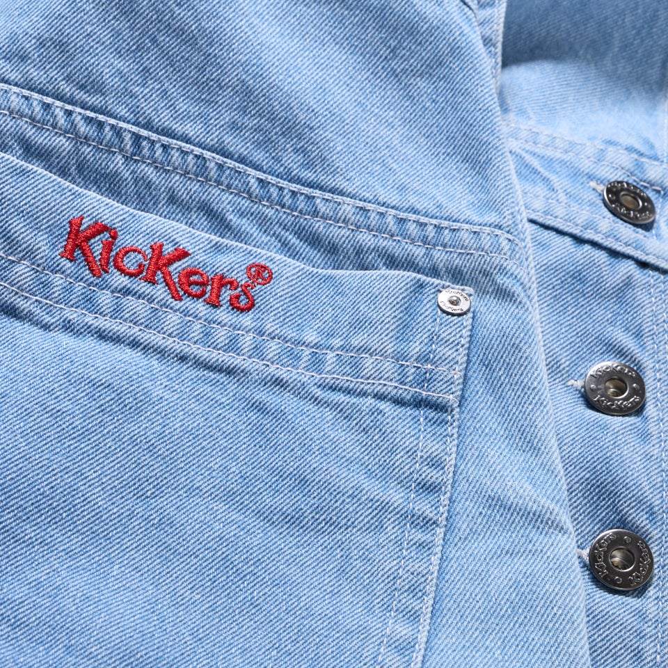 Adult Womens Kickers Classic Dungaree Blue