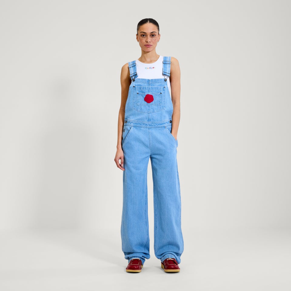 Adult Womens Kickers Classic Dungaree Blue
