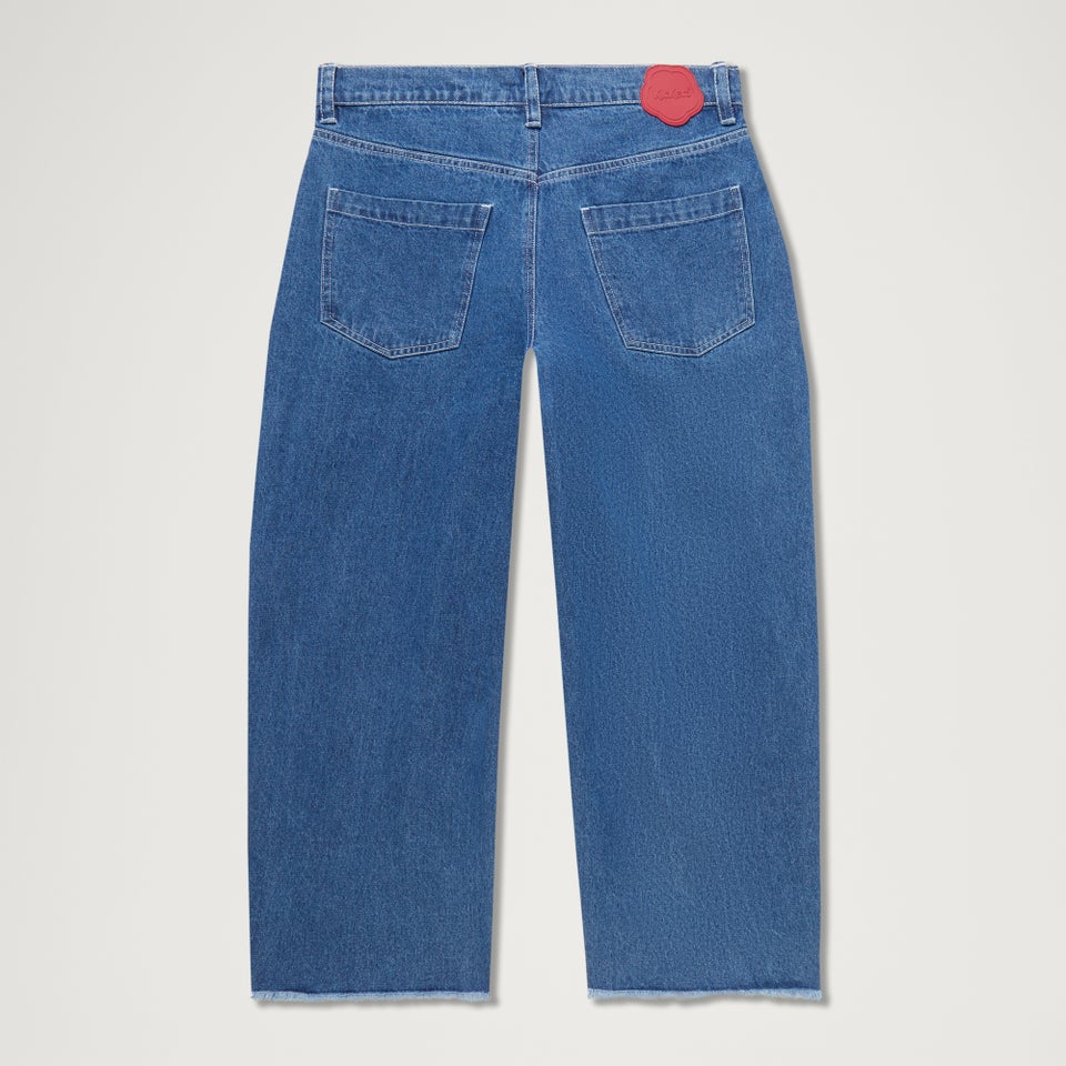 Adult Womens Kickers Classic Barrel Leg Jean Blue