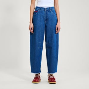 Adult Womens Kickers Classic Barrel Leg Jean Blue